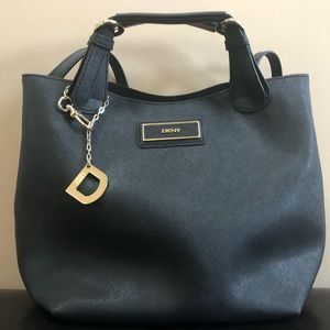 DKNY black bucket bag